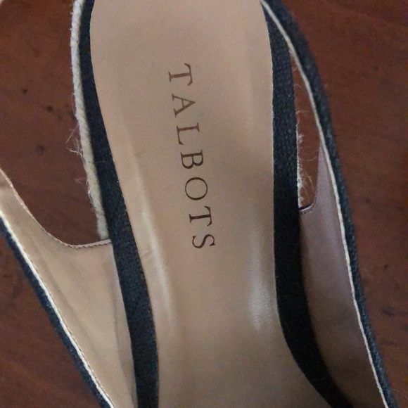 Talbots black canvas espadrille wedge. 3.5” heel. Very nice and barley worn. - Picture 4 of 6